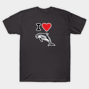 I Love Pacific White-sided Dolphins T-Shirt